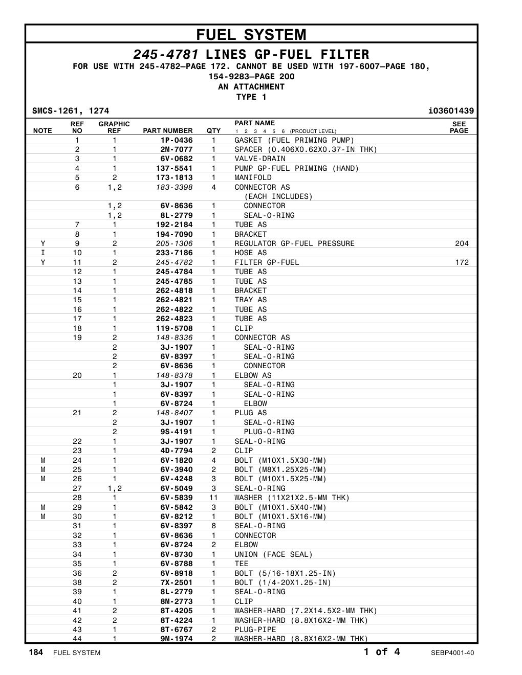 262-4823 TUBE AS CAT parts manual diagram