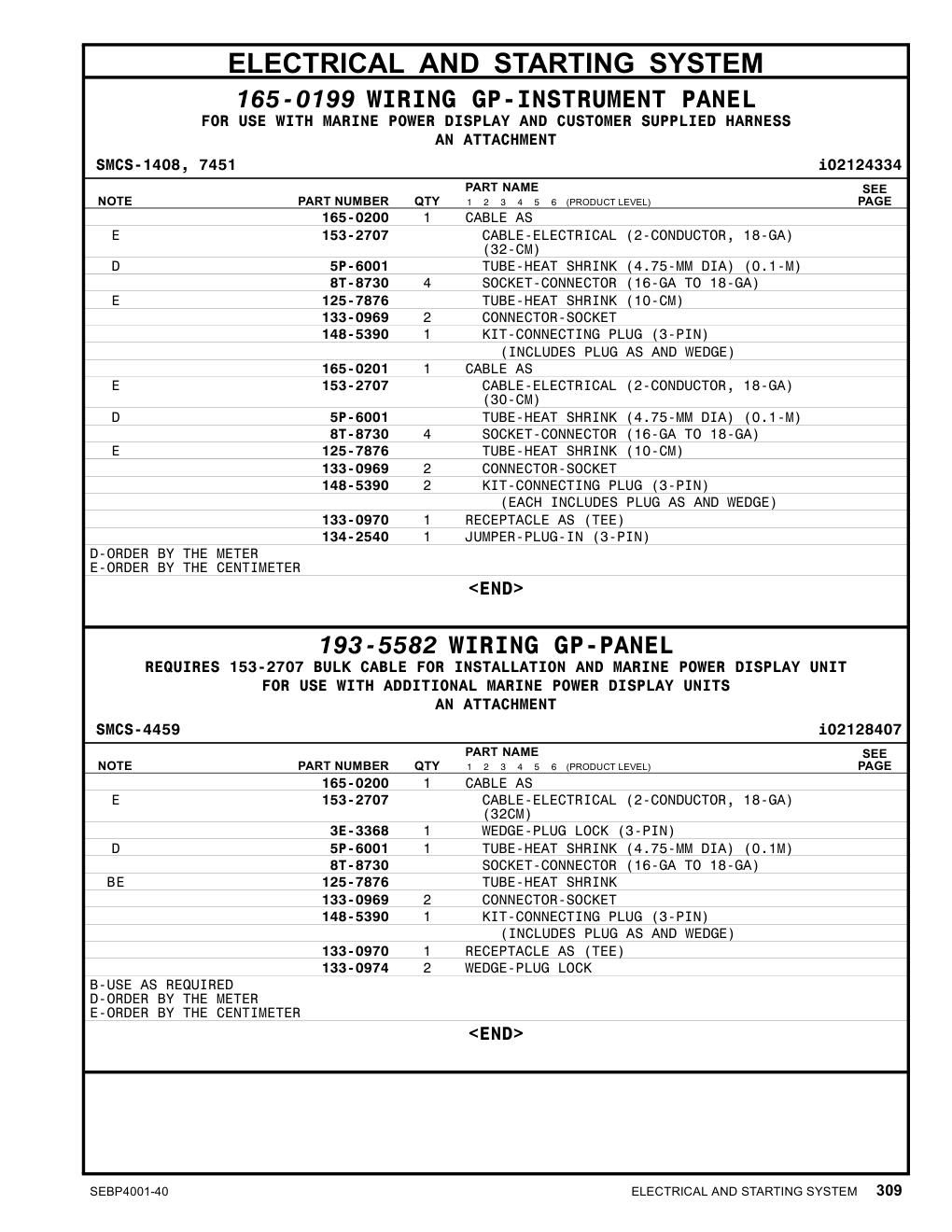 165-0201 CABLE AS CAT parts diagram