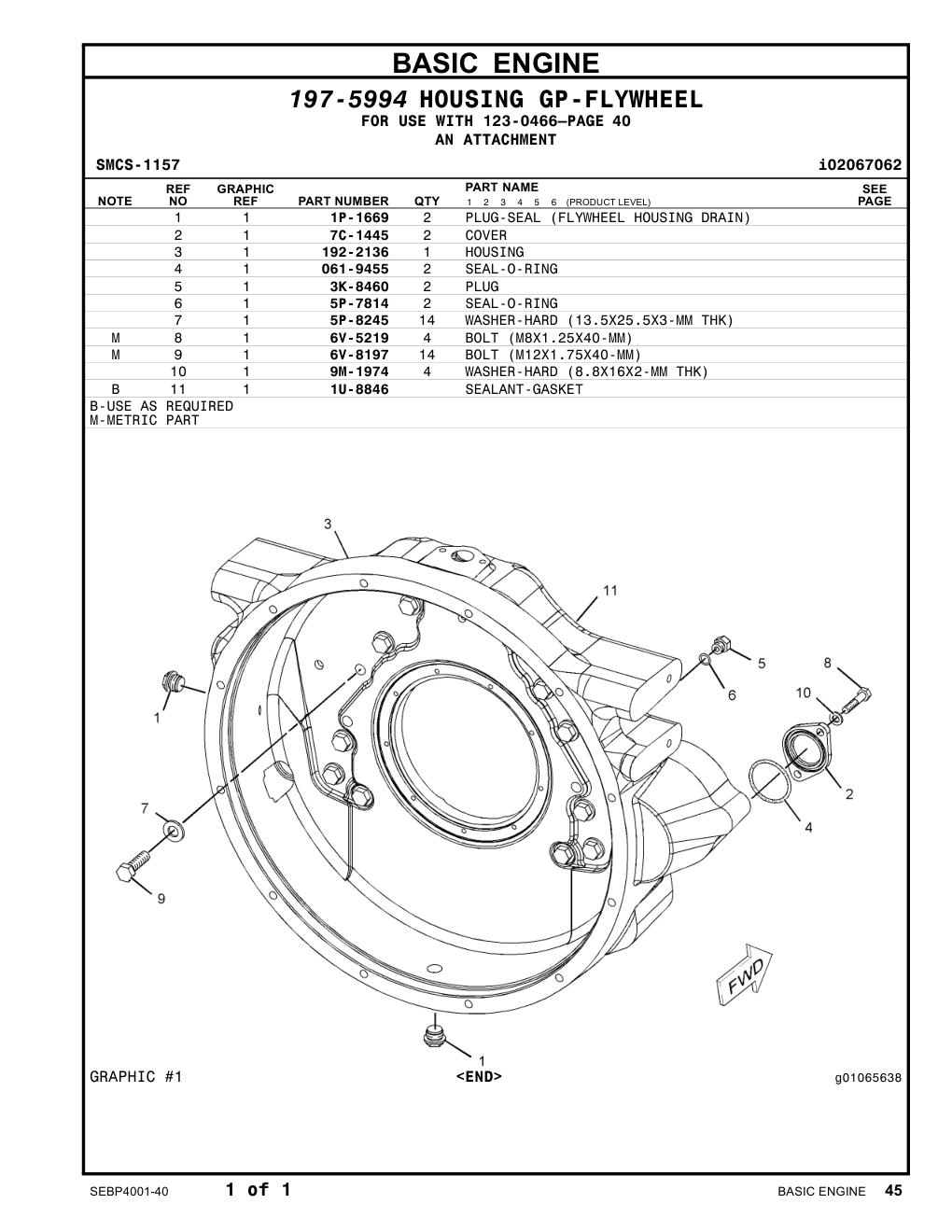 192-2136 HOUSING CAT parts manual diagram