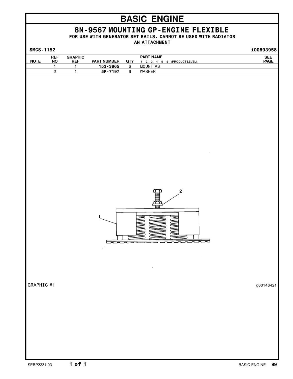 153-3865 MOUNT AS CAT parts manual diagram
