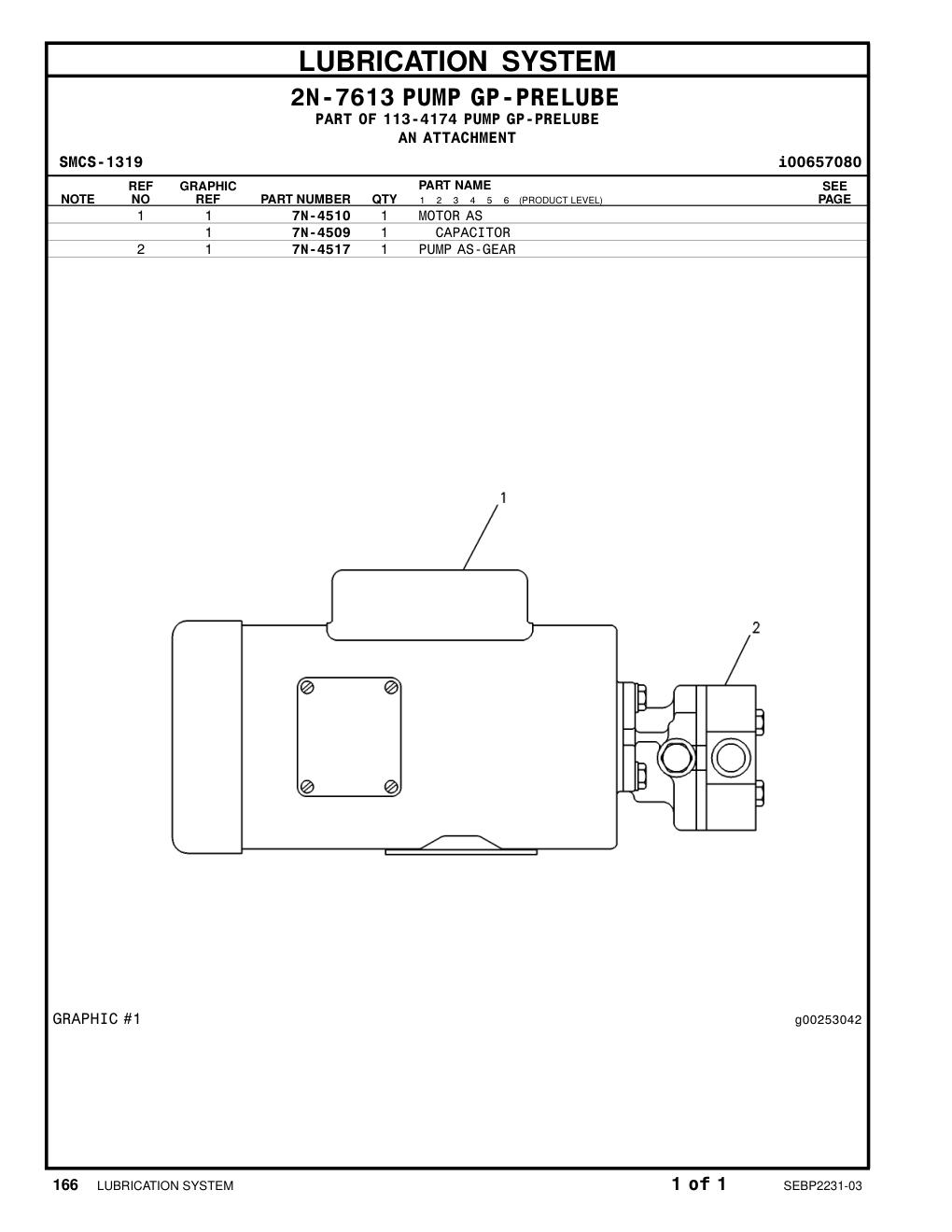 7N-4510 MOTOR AS CAT parts manual diagram