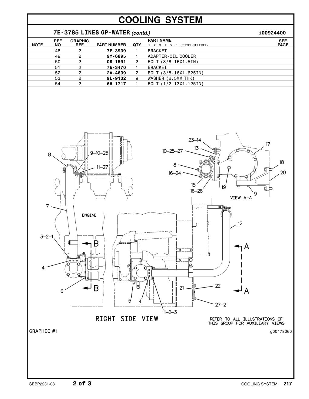 7E-3470 BRACKET CAT parts manual diagram
