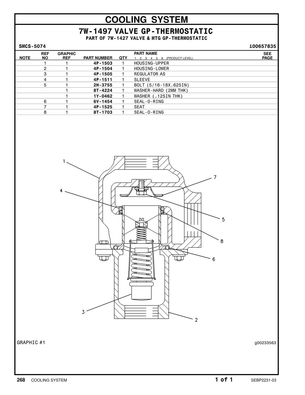4P-1504 HOUSING-LOWER CAT parts manual diagram