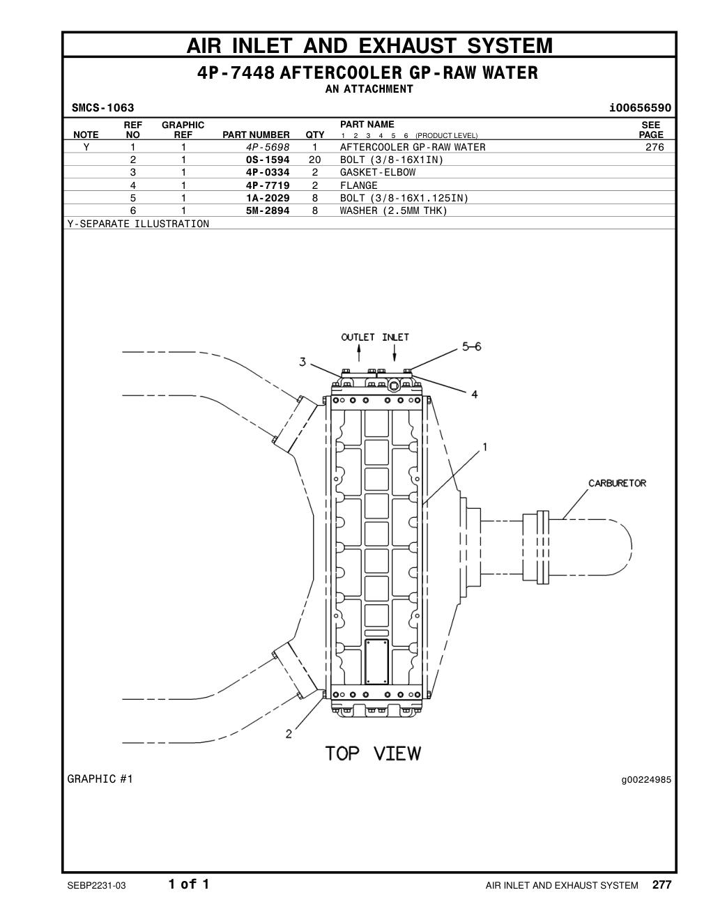 4P-7719 FLANGE CAT parts manual diagram