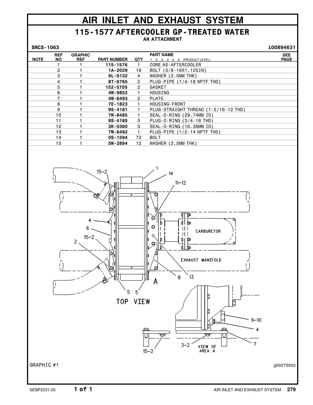 7E-1823 HOUSING-FRONT CAT parts manual diagram