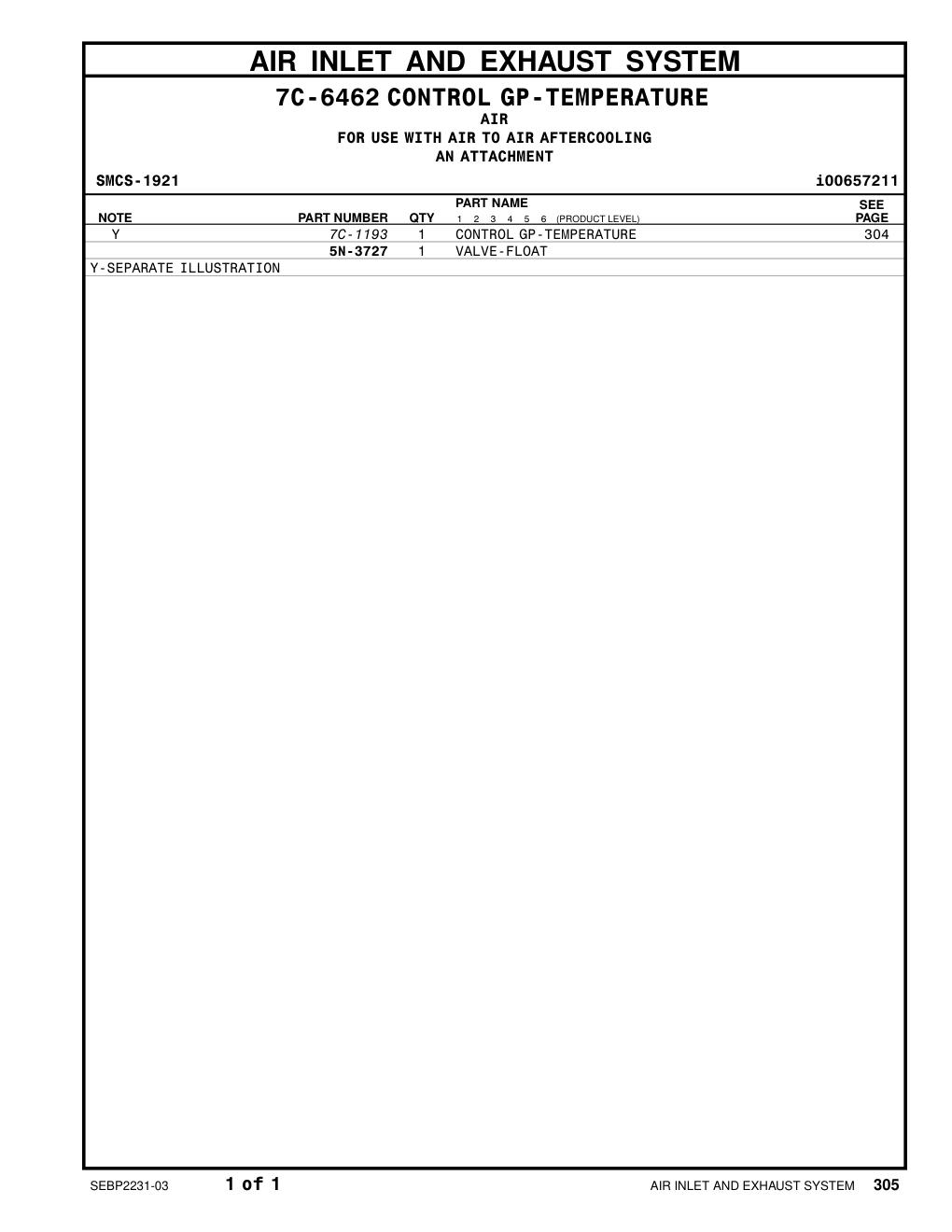 7C-1193 - CONTROL GP-TEMPERATURE