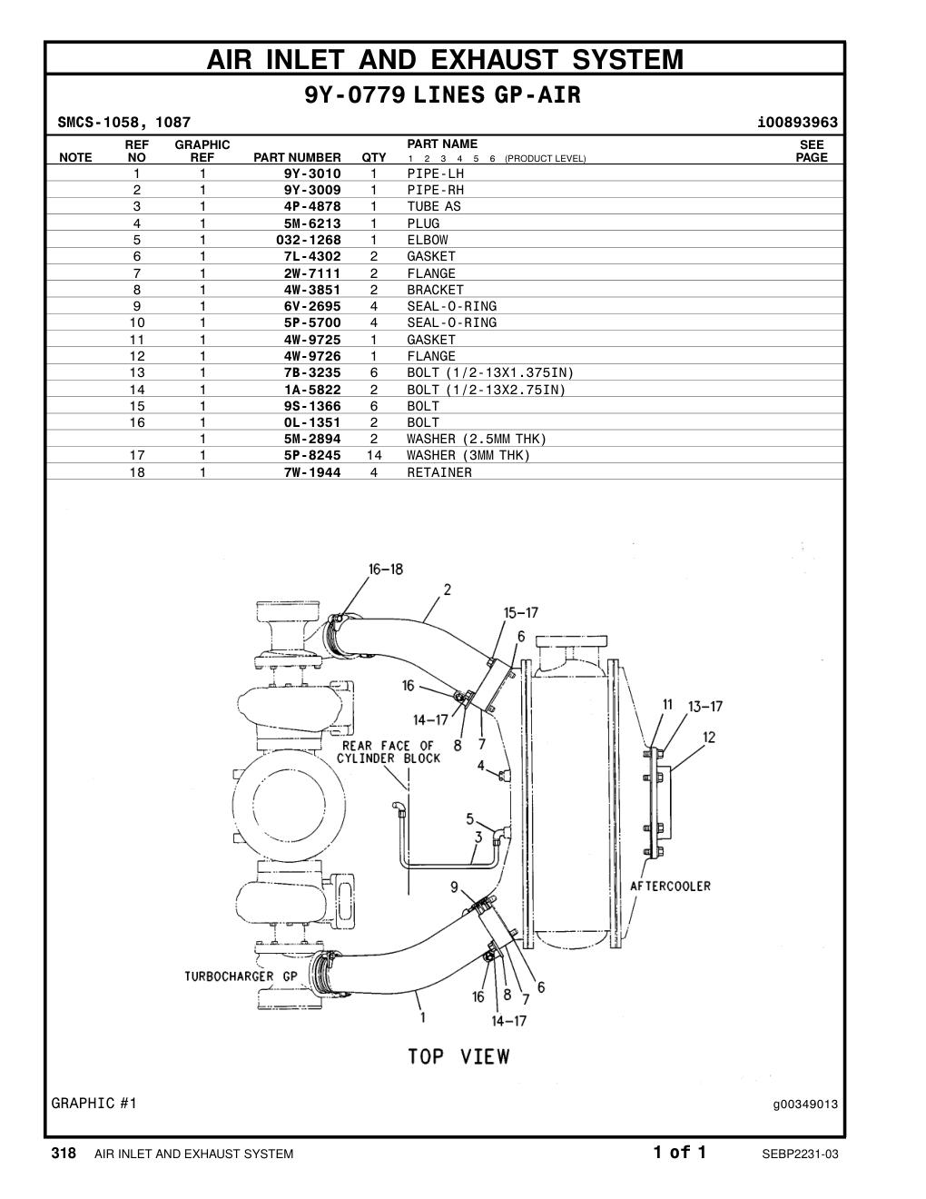 7L-4302 GASKET CAT parts manual diagram