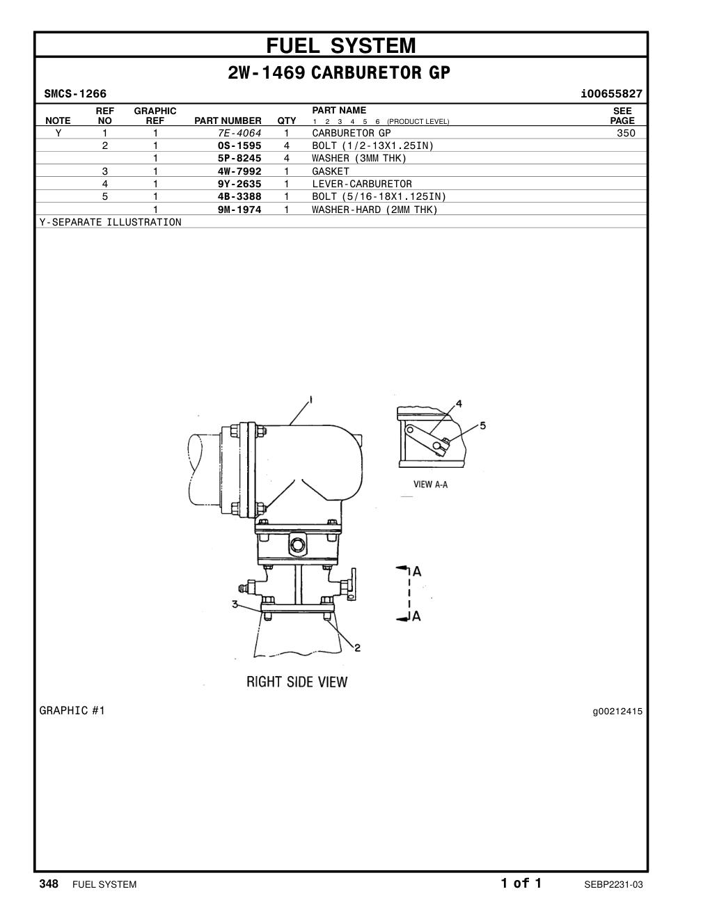 4W-7992 GASKET CAT parts manual diagram