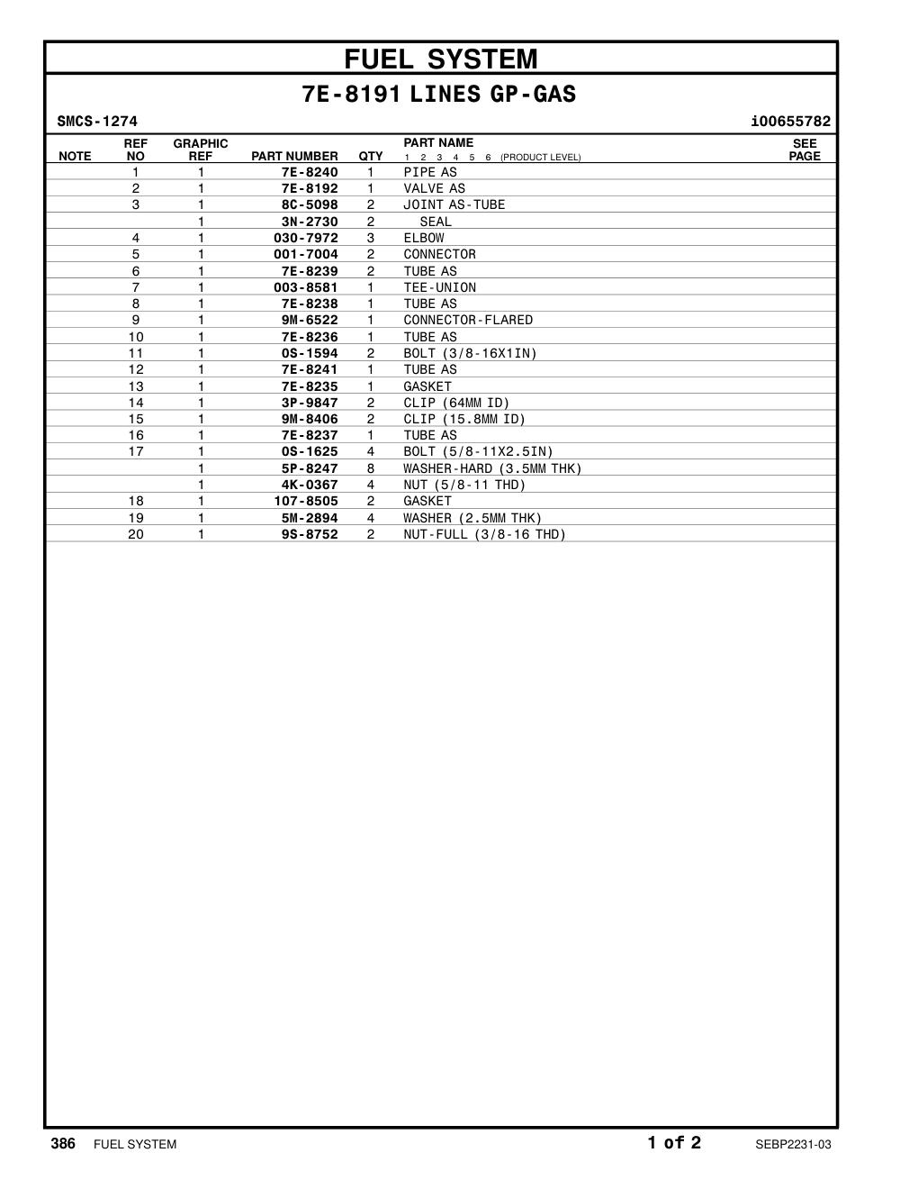8C-5098 JOINT AS-TUBE CAT parts manual diagram
