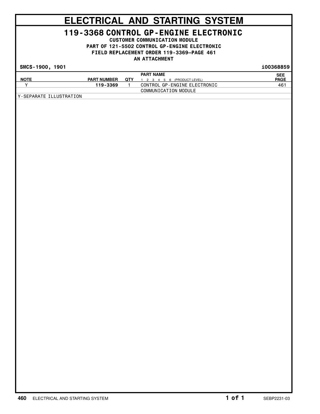 119-3369 - CONTROL GP-ENGINE ELECTRONIC COMMUNICATION MODULE