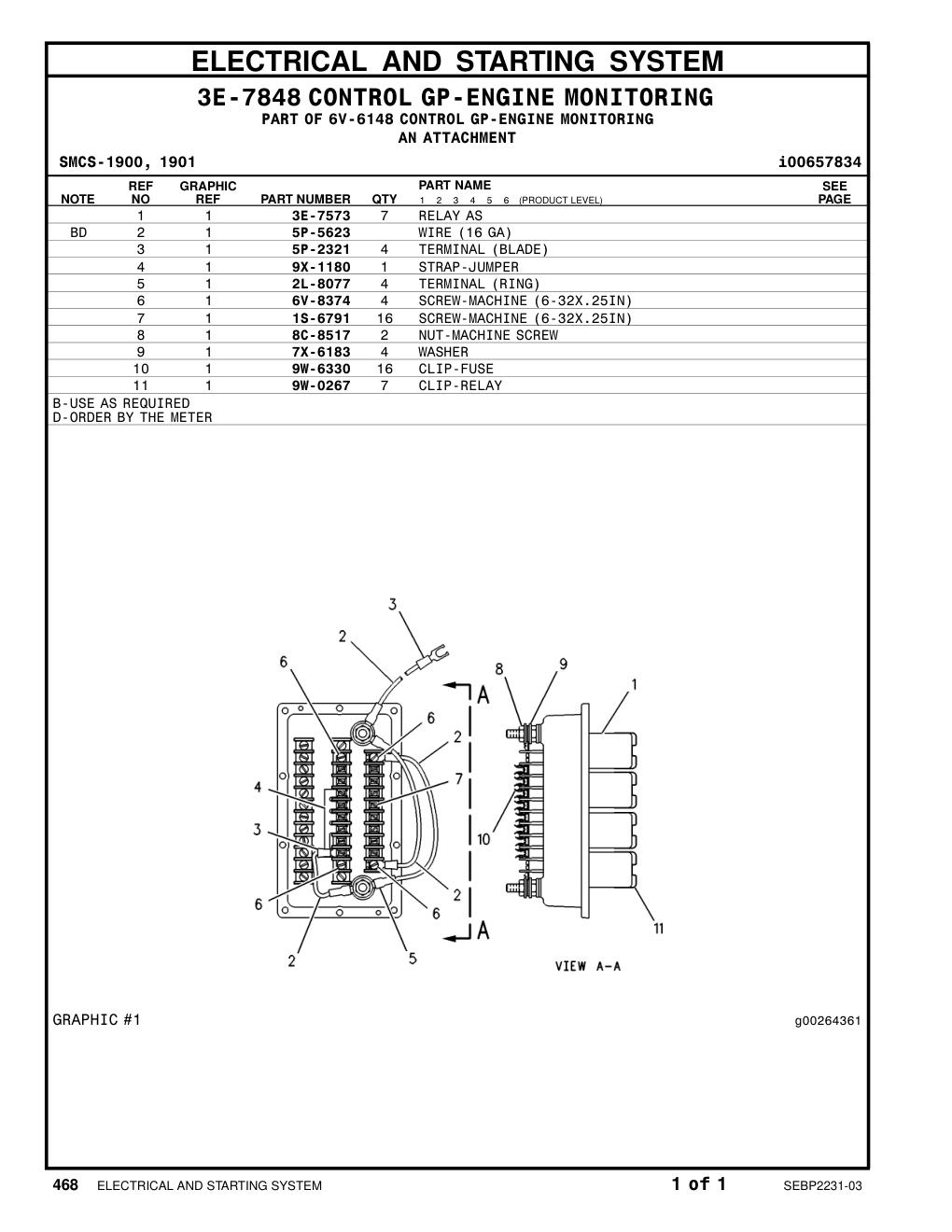 1S-6791 SCREW-MACHINE (6-32X.25IN) CAT parts manual diagram