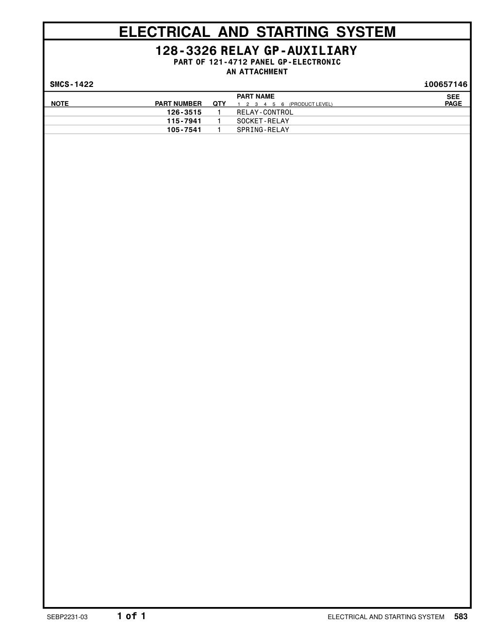 126-3515 - RELAY-CONTROL