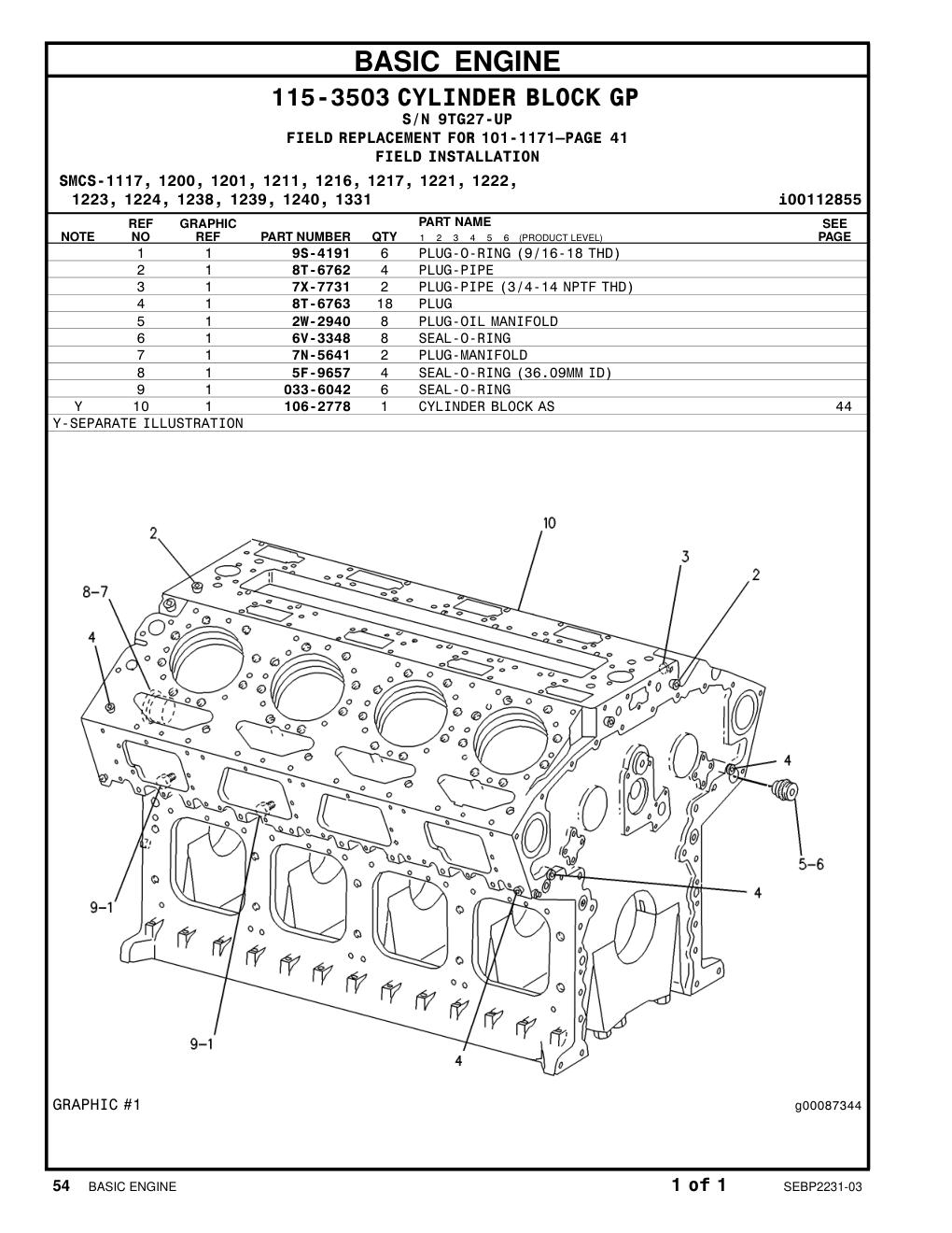 106-2778 - CYLINDERBLOCK AS
