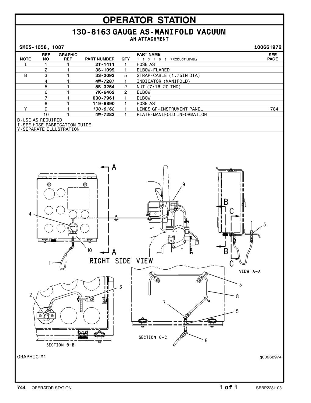 4W-7282 PLATE-MANIFOLD INFORMATION CAT parts manual diagram