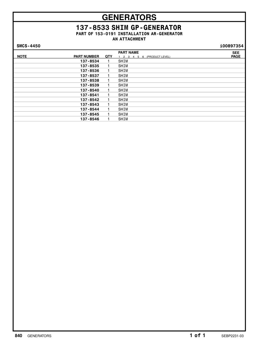 137-8540 - SHIM