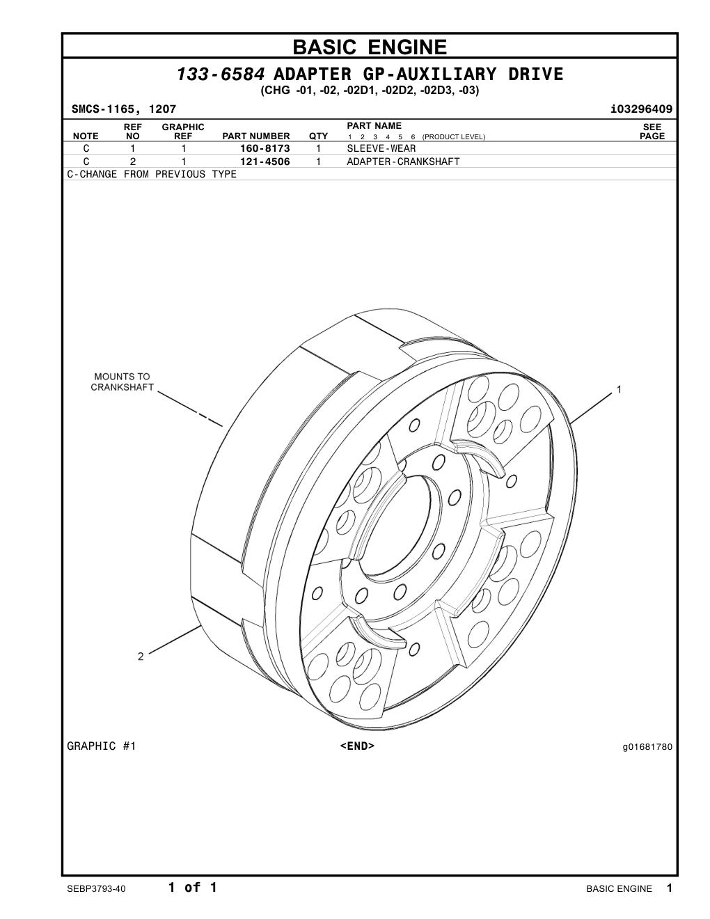 121-4506 - ADAPTER-CRANKSHAFT