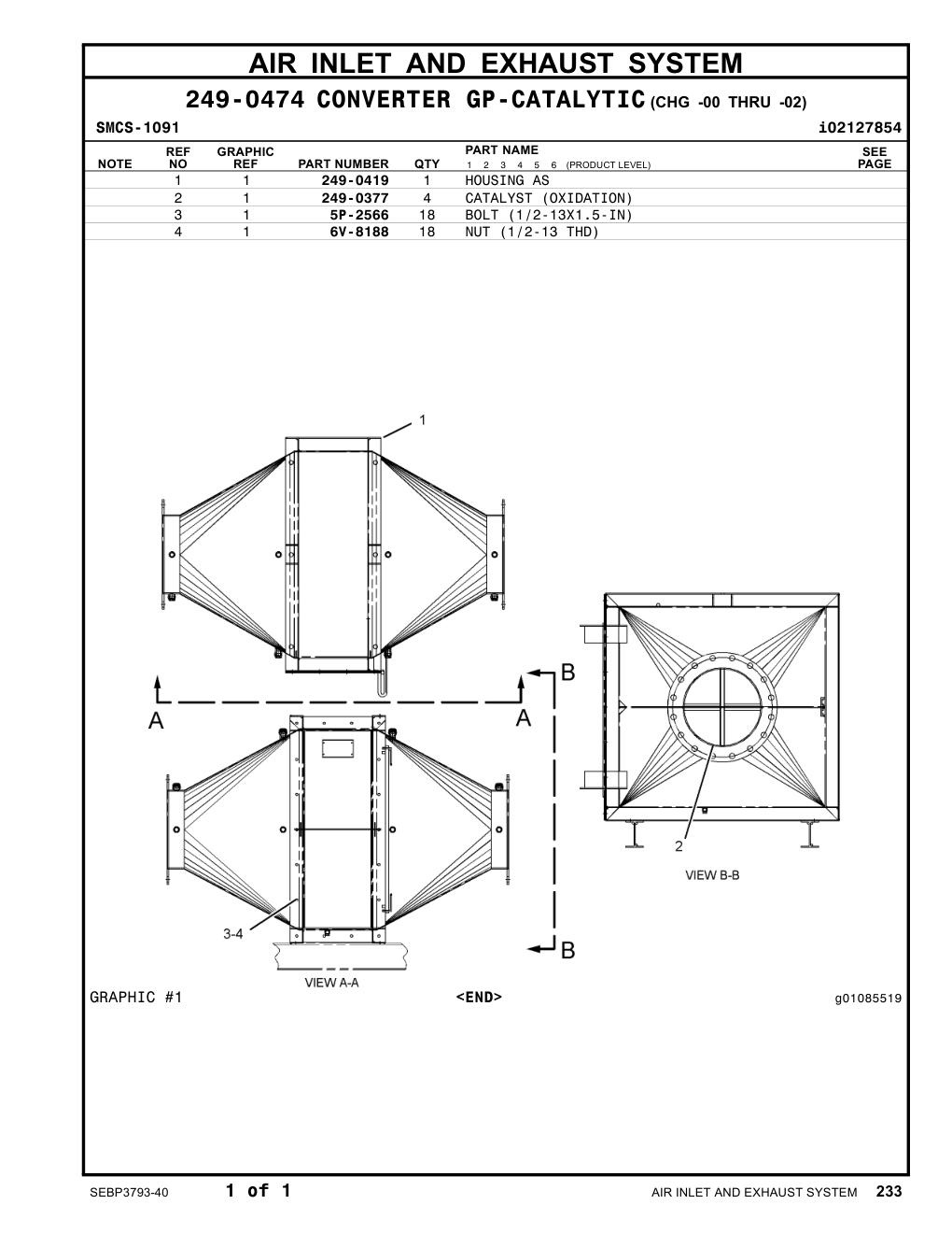 249-0419 HOUSING AS CAT parts manual diagram