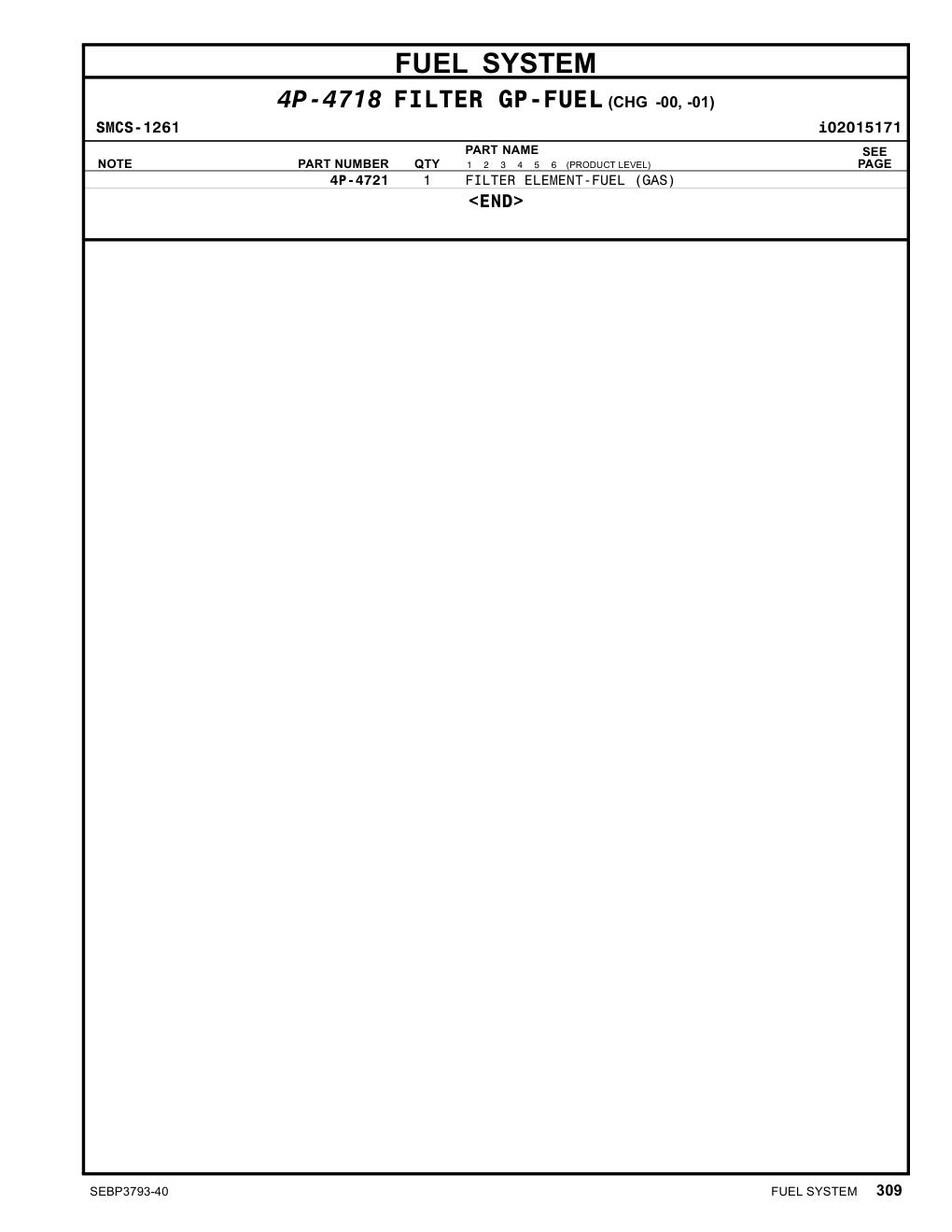 4P-4721 - FILTER ELEMENT-FUEL (GAS)
