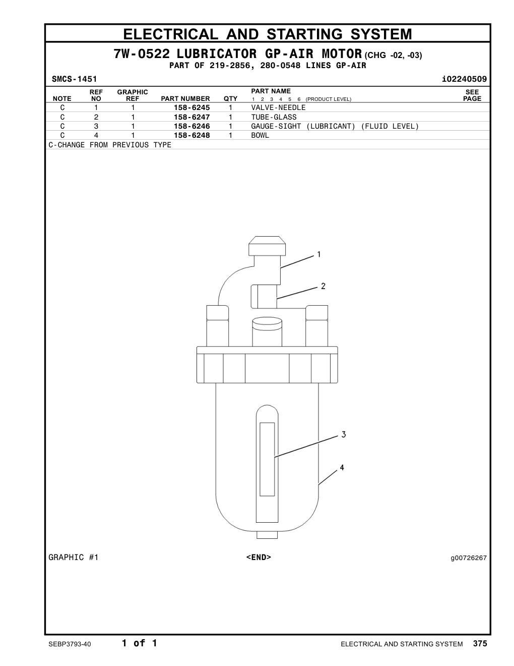 158-6245 - VALVE-NEEDLE