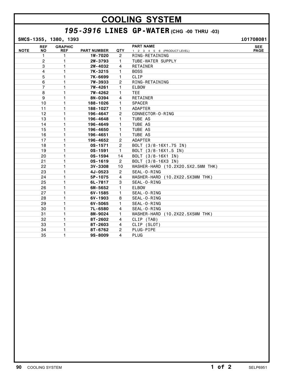 8T-2603 CLIP (SLOT) CAT parts manual diagram