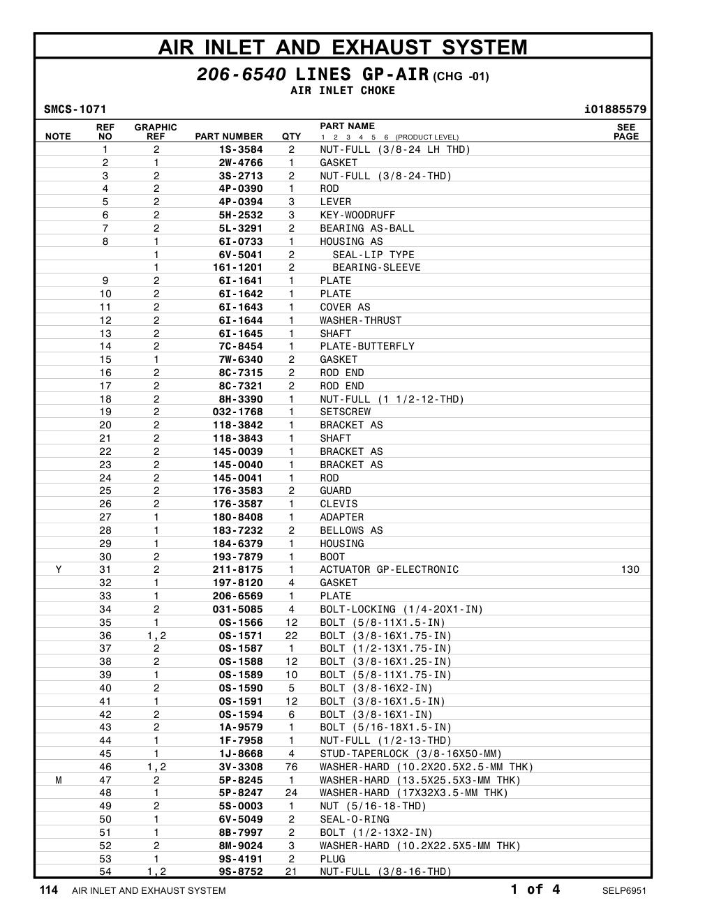6I-1642 PLATE CAT parts manual diagram
