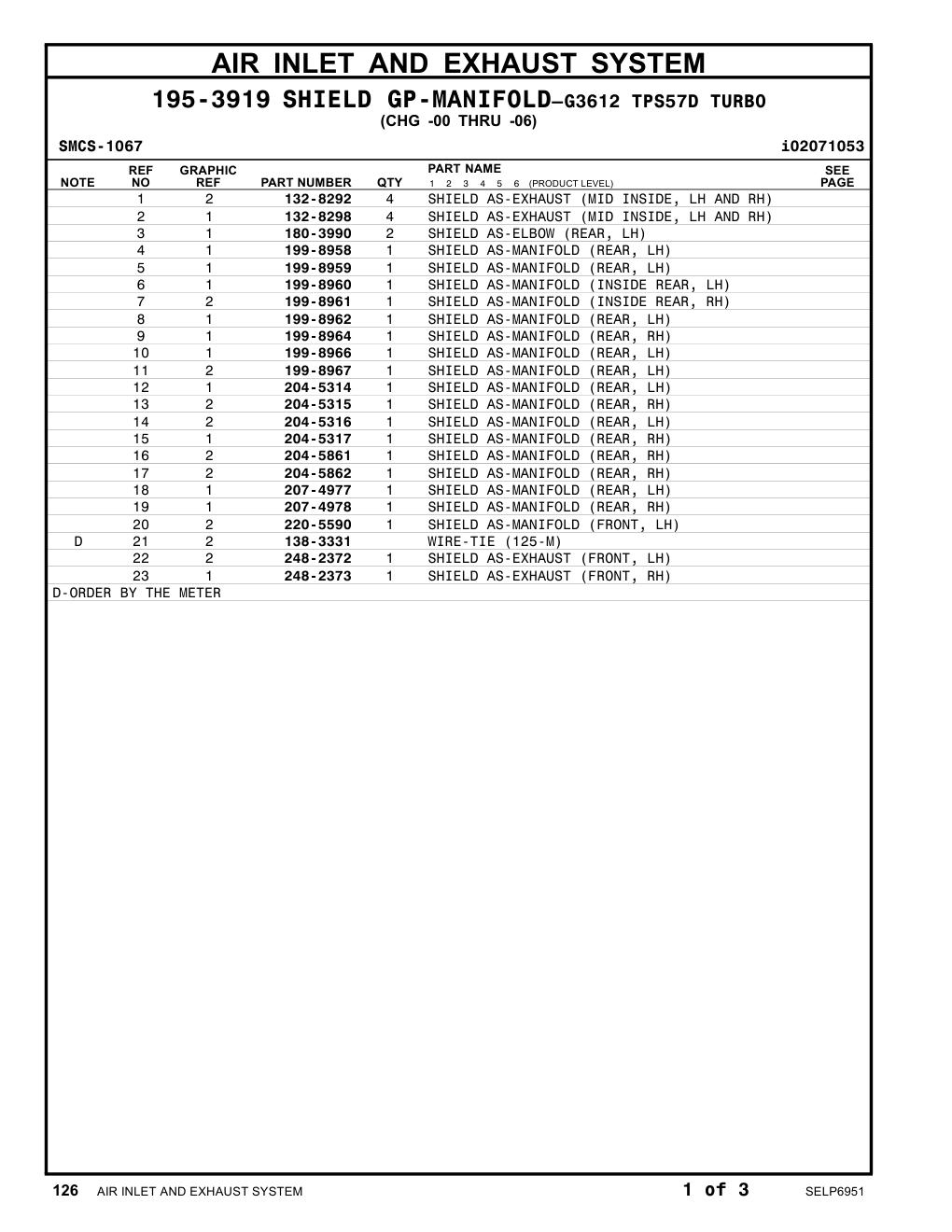 199-8966 SHIELD AS-MANIFOLD (REAR, LH) CAT parts manual diagram