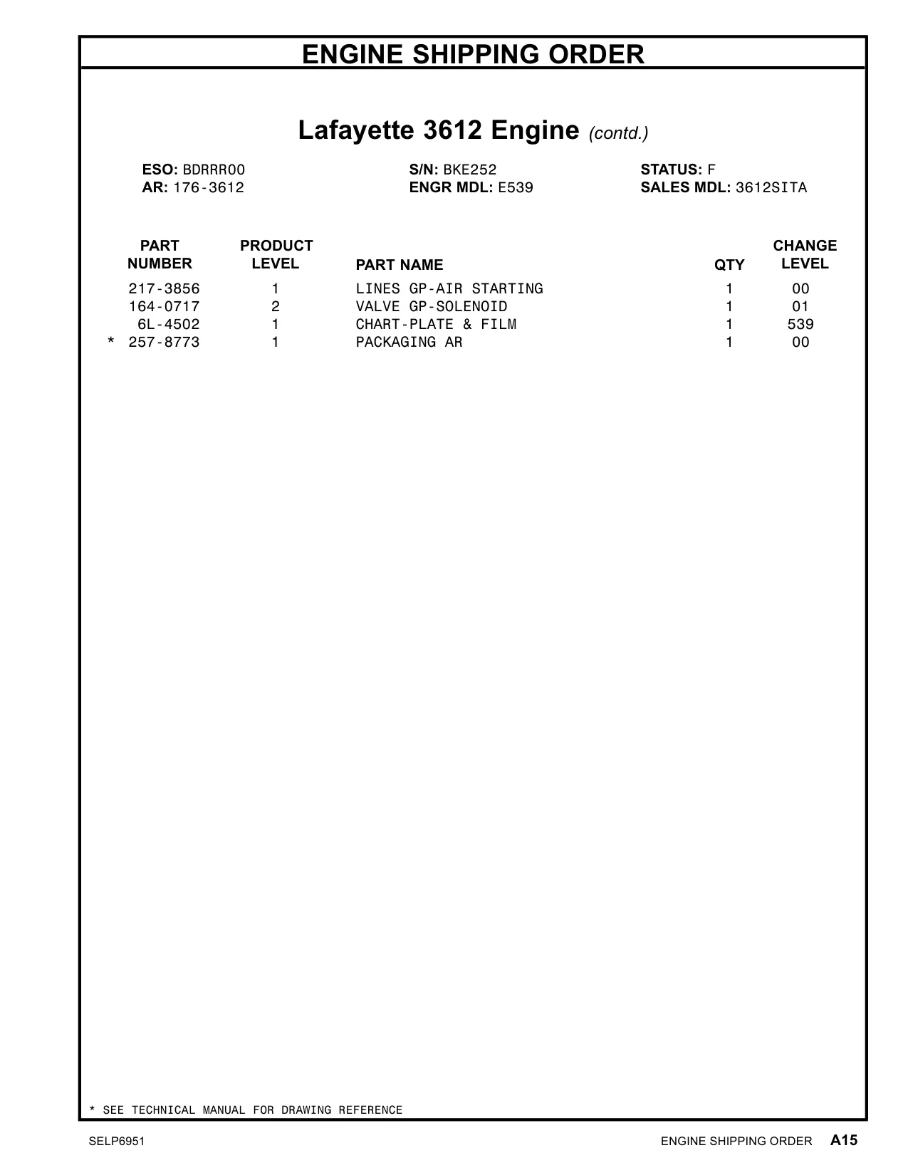 257-8773 - PACKAGING AR 00 REFERENCE