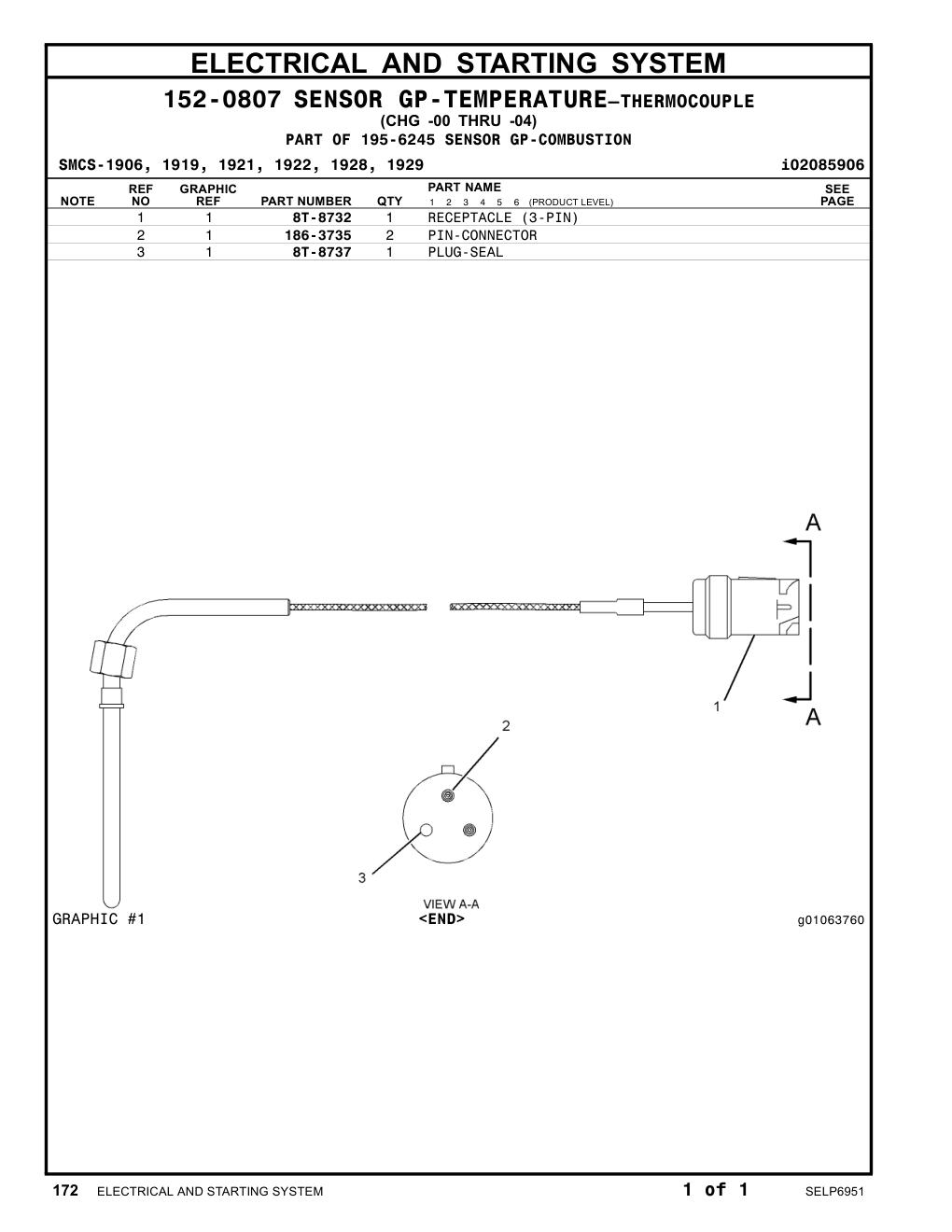 8T-8732 - RECEPTACLE (3-PIN)