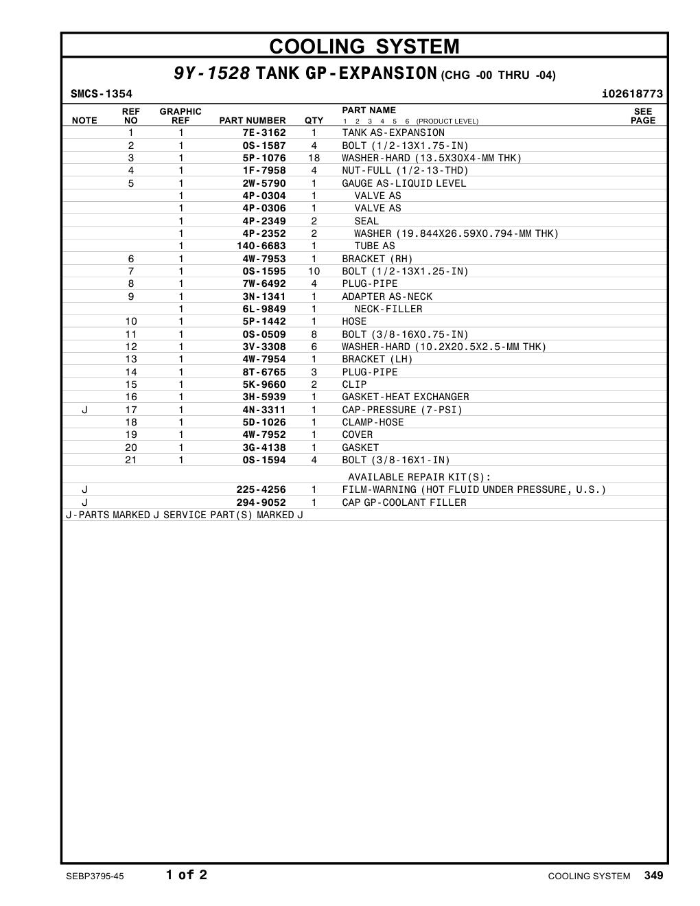140-6683 TUBEAS CAT parts manual diagram