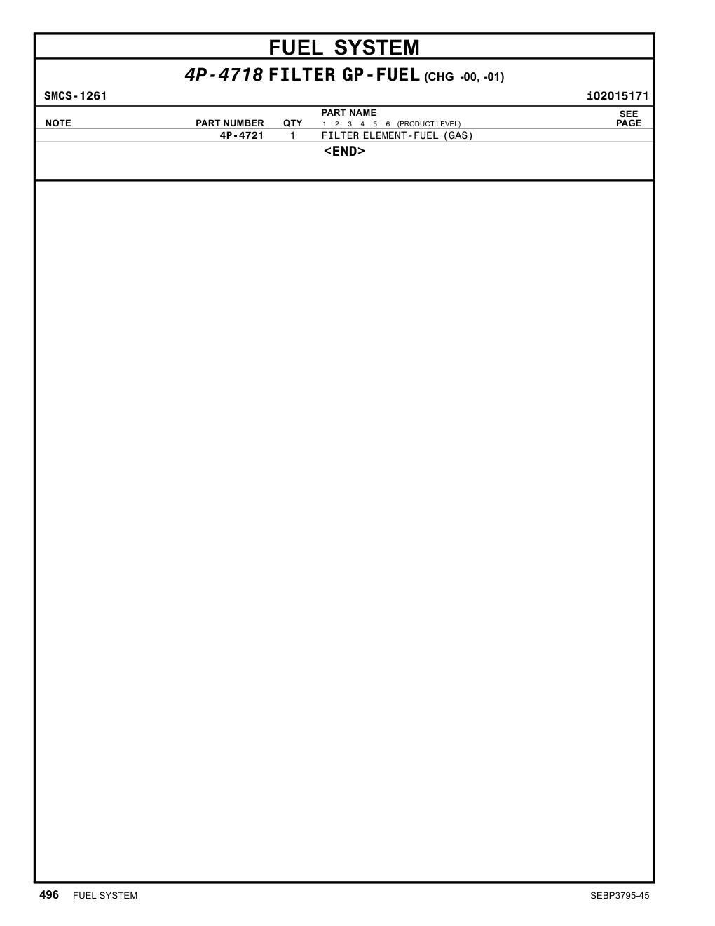 4P-4721 - FILTER ELEMENT-FUEL (GAS)