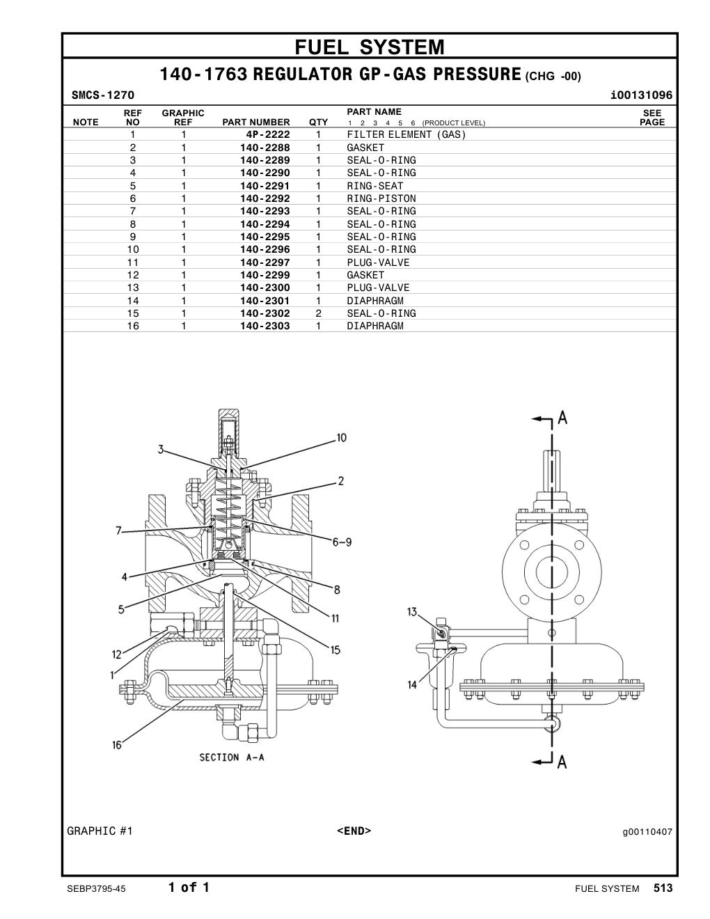 140-2289 SEAL-O-RING CAT parts manual diagram