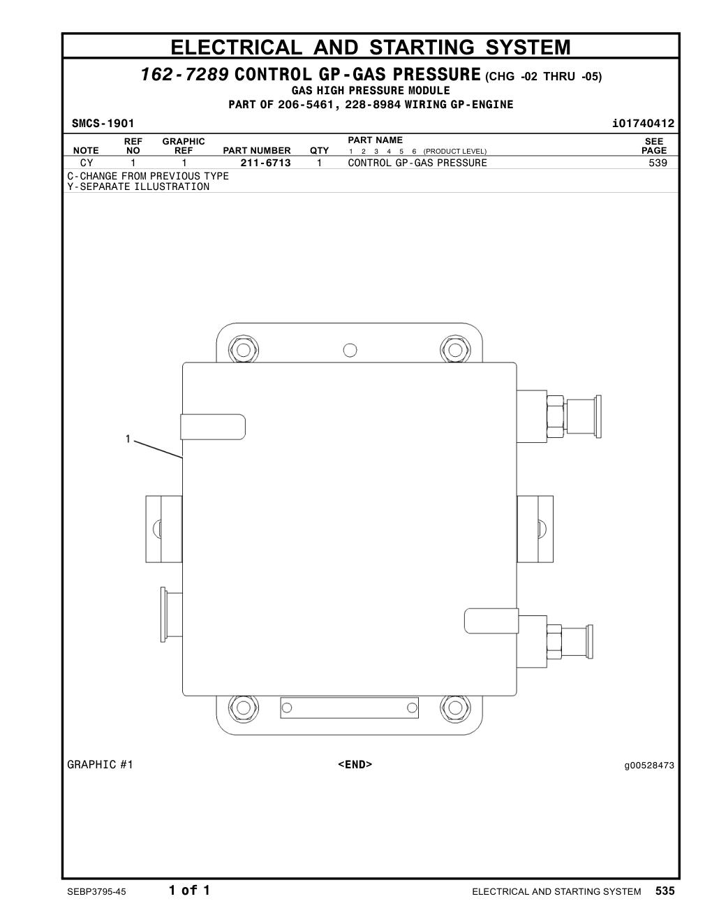 211-6713 - CONTROL GP-GAS PRESSURE