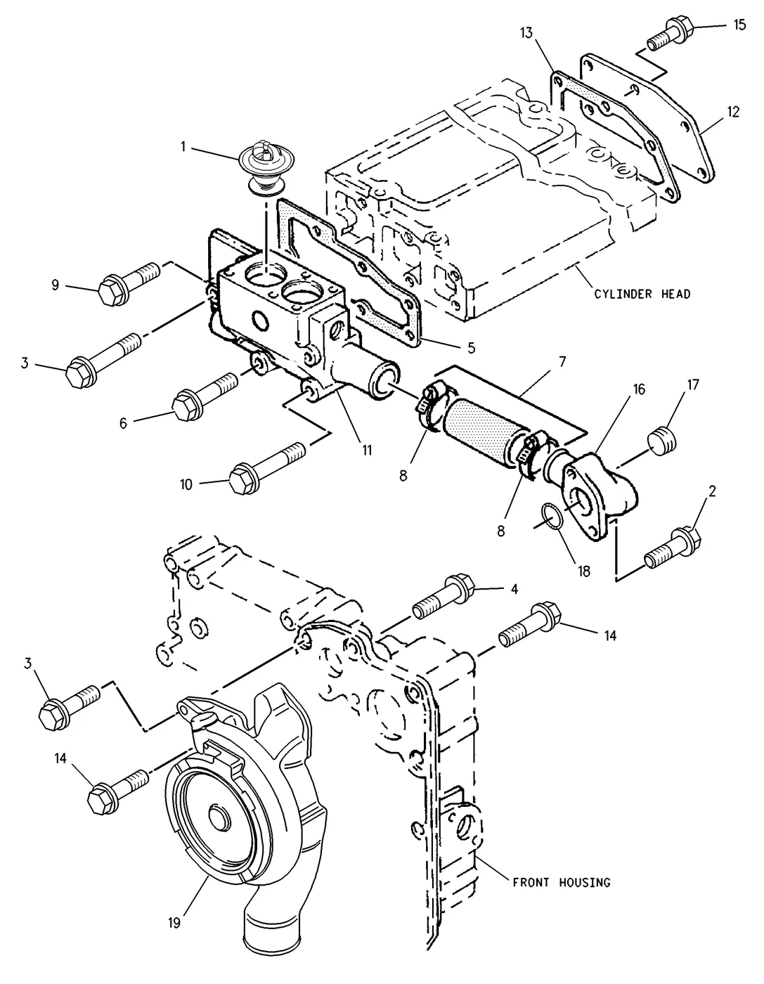 3056 · COOLING SYSTEM · 214-5998 CAT parts diagram