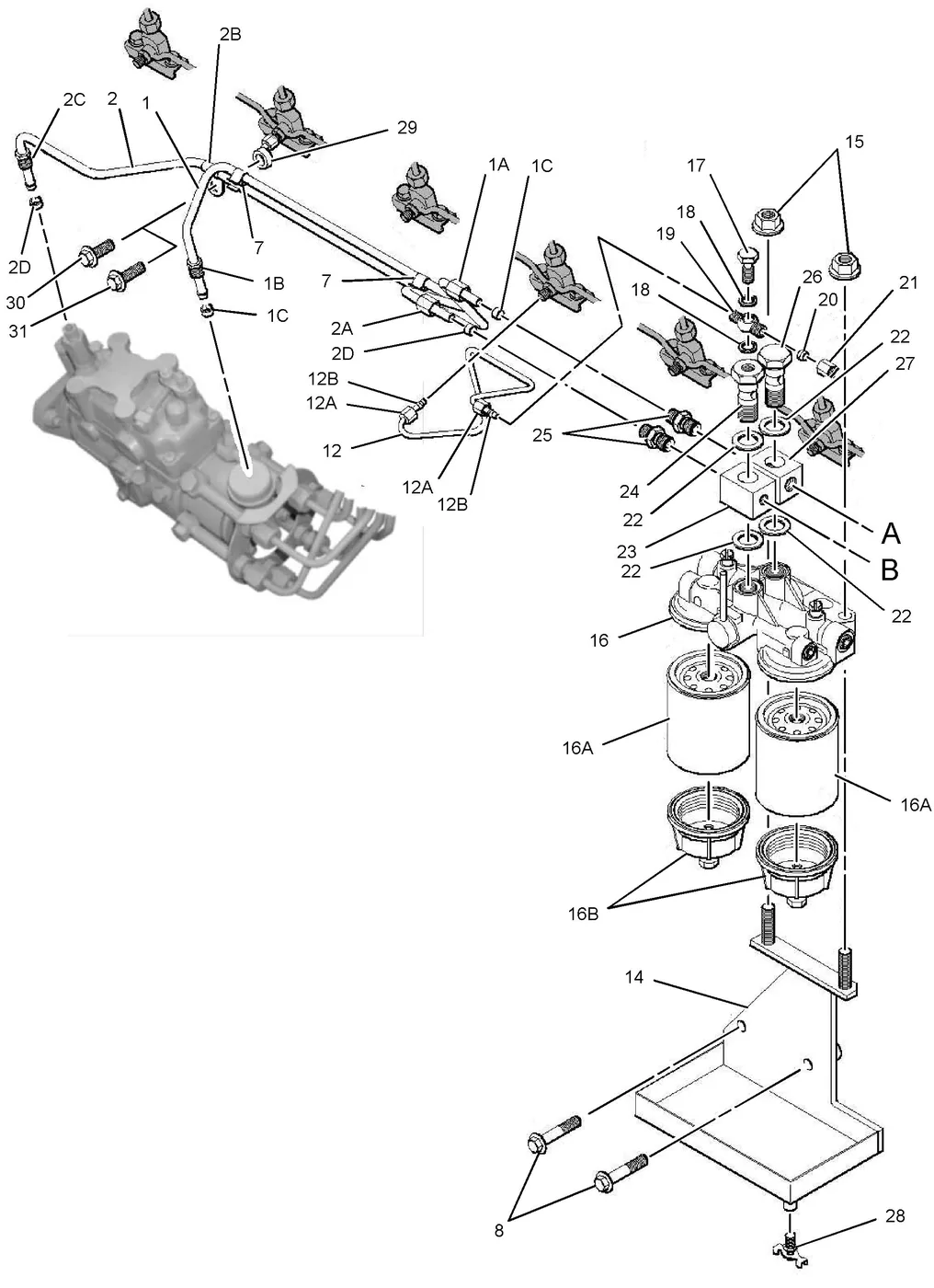 3056 · FUEL SYSTEM · 236-5929 CAT parts diagram