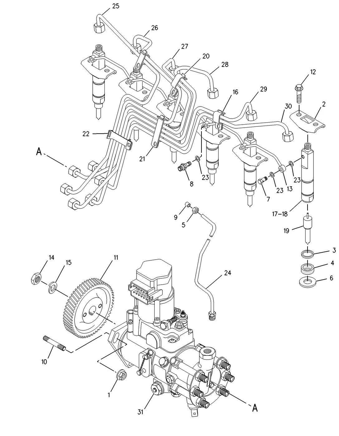 3056 · FUEL SYSTEM · 222-1392 CAT parts diagram