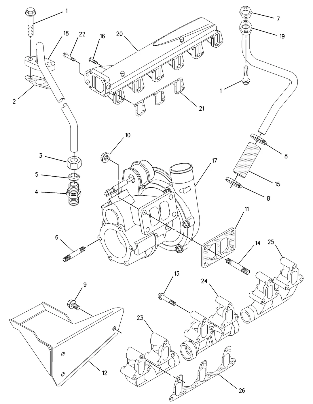 3056E · AIR INLET AND EXHAUST SYSTEM · 216-8713 CAT parts diagram