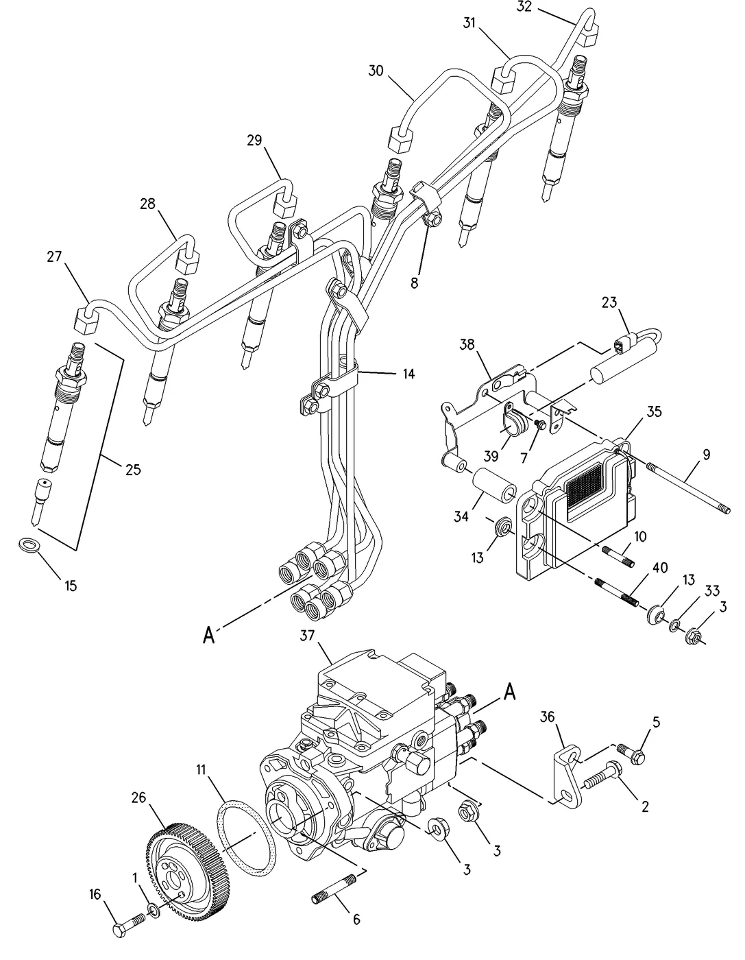 3056E · FUEL SYSTEM · 228-8965 CAT parts diagram
