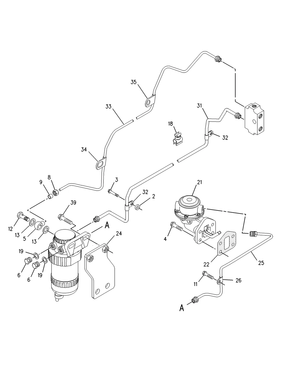 3056E · FUEL SYSTEM · 216-9131 CAT parts diagram