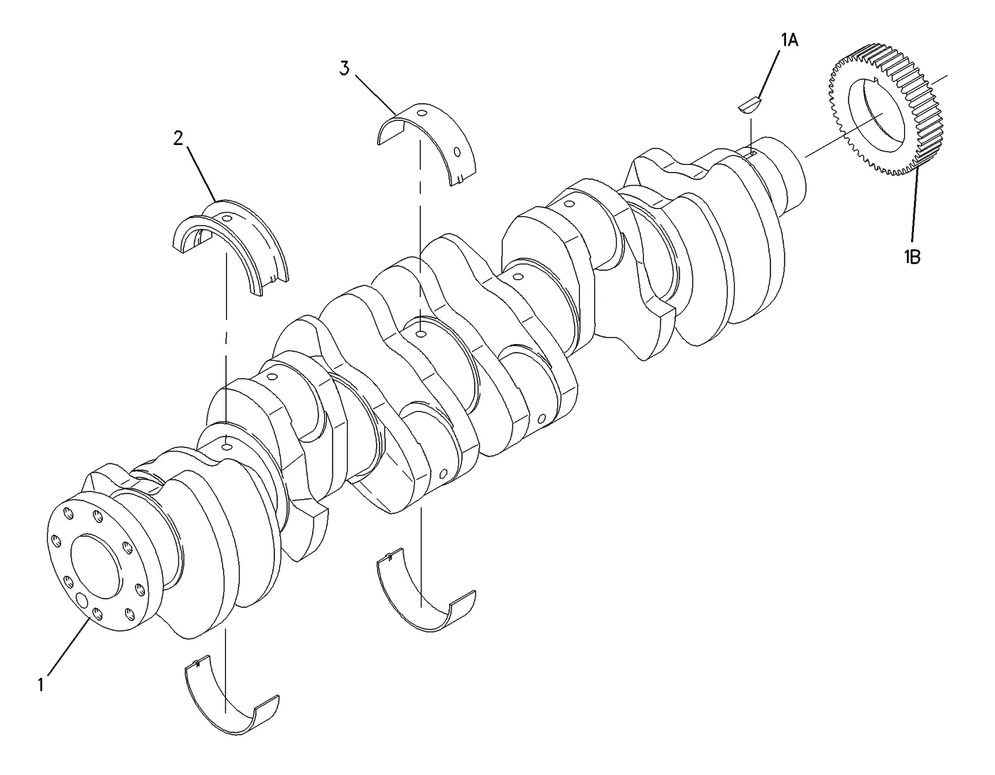 3126B · BASIC ENGINE · 113-6087 CAT parts diagram