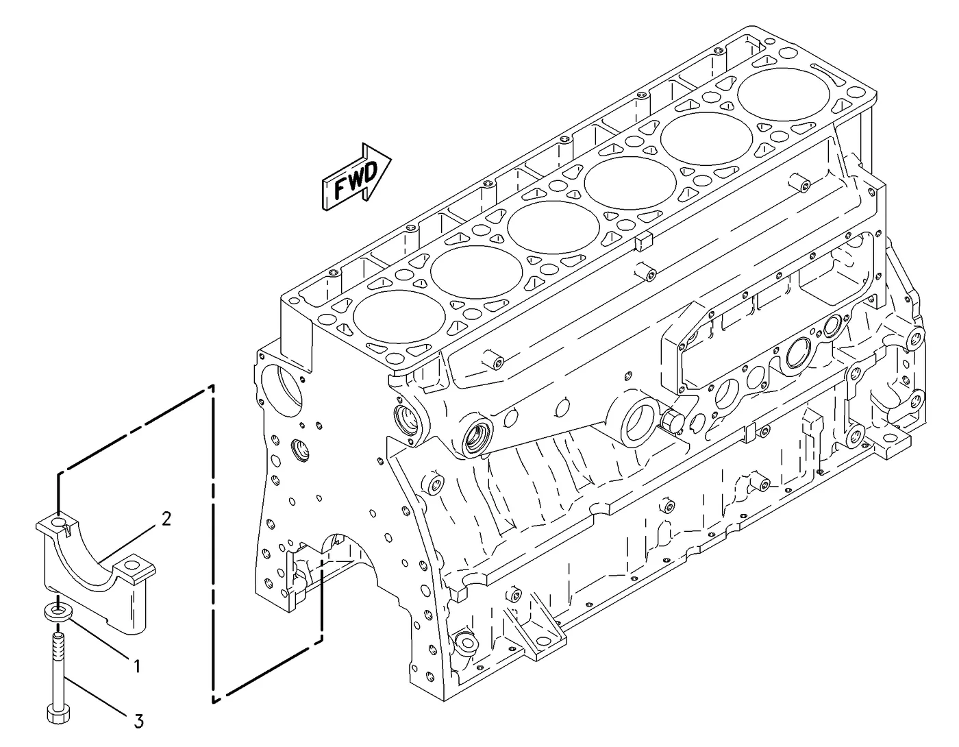 3126B · BASIC ENGINE · 129-1164 CAT parts diagram