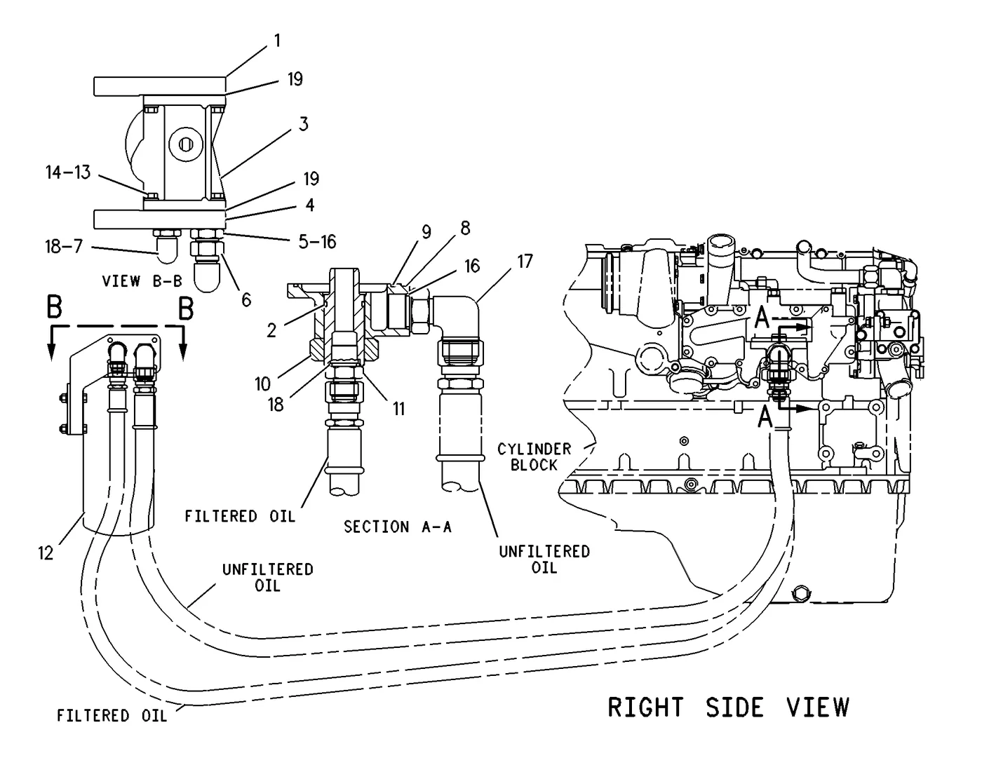 3126B · LUBRICATION SYSTEM · 127-4761 CAT parts diagram