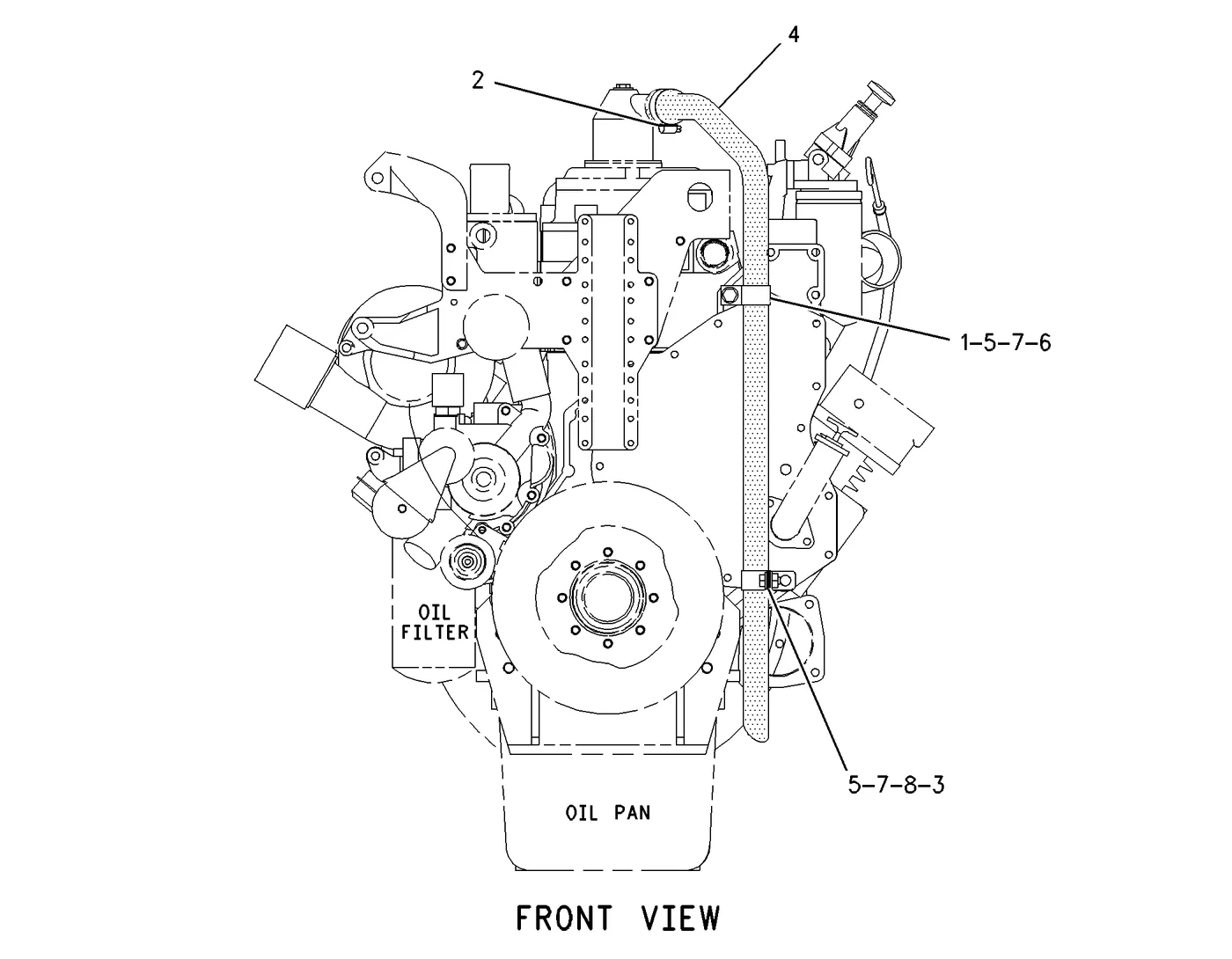 3126B · LUBRICATION SYSTEM · 143-7326 CAT parts diagram