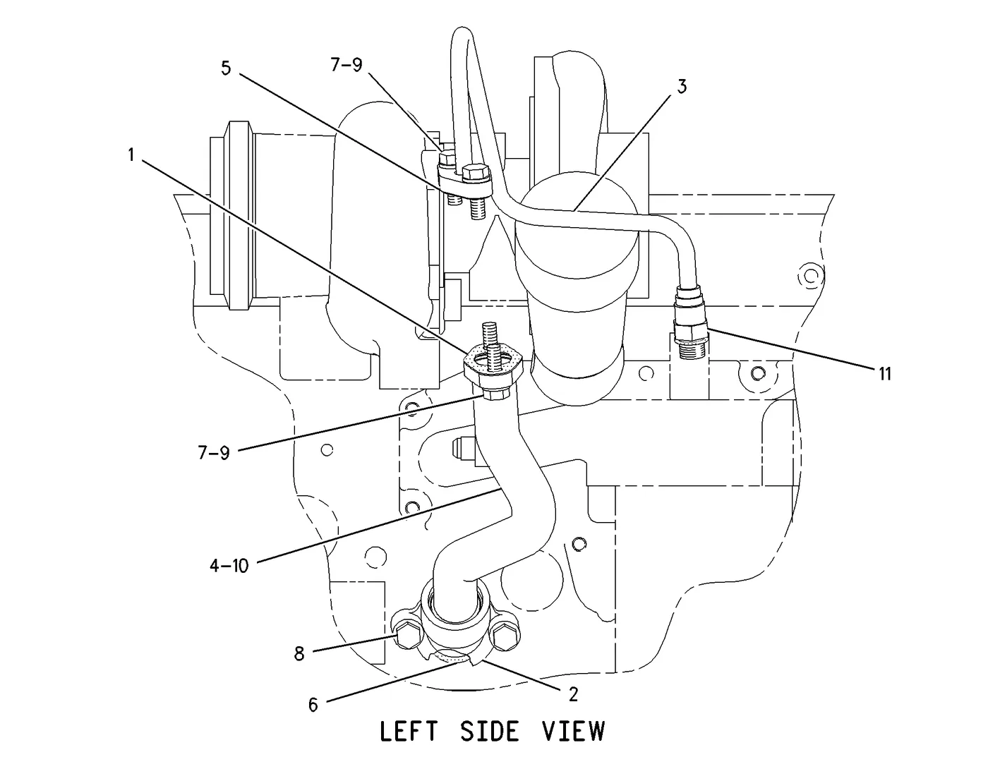 3126B · LUBRICATION SYSTEM · 126-5464 CAT parts diagram