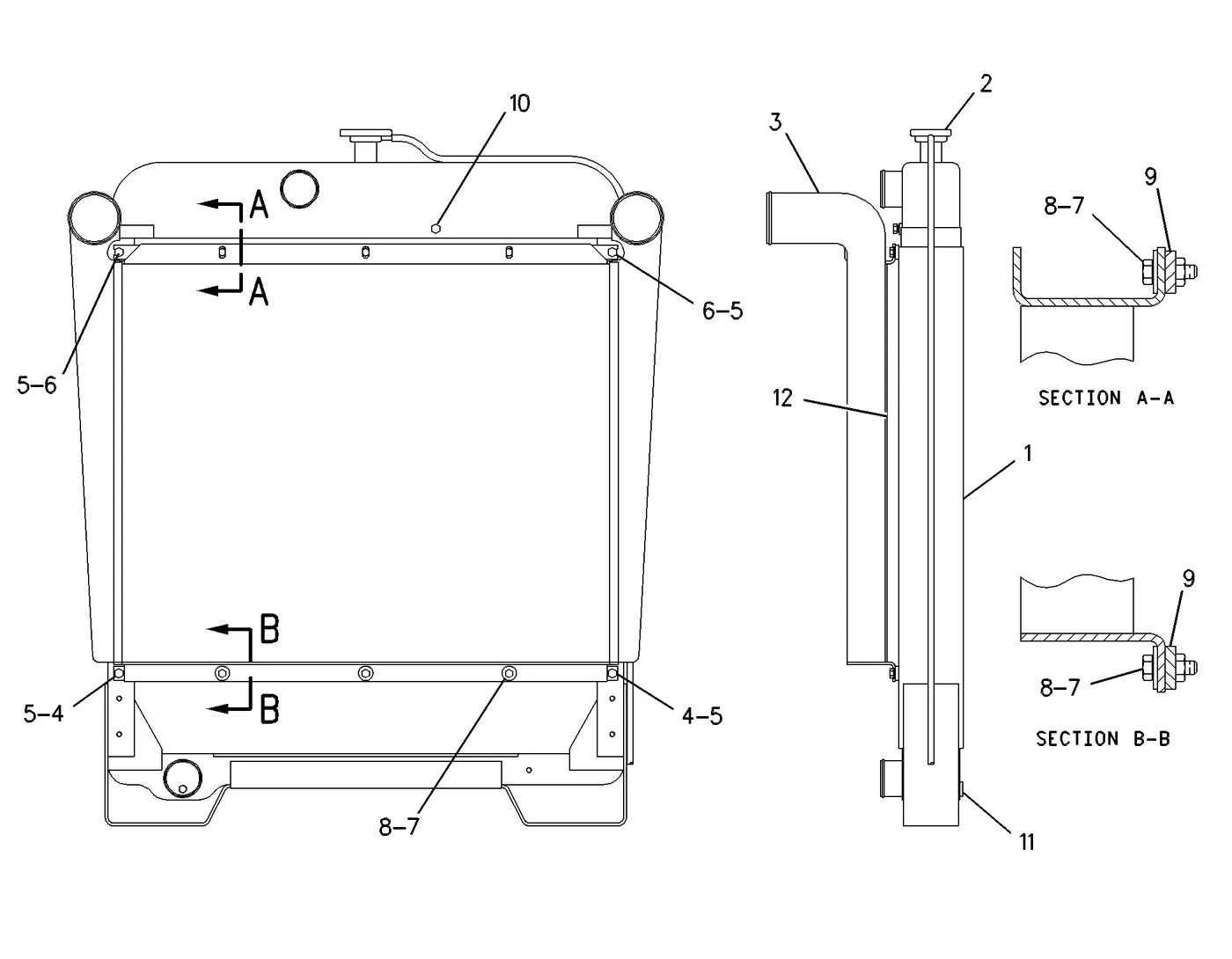 3126B · COOLING SYSTEM · 208-3038 CAT parts diagram