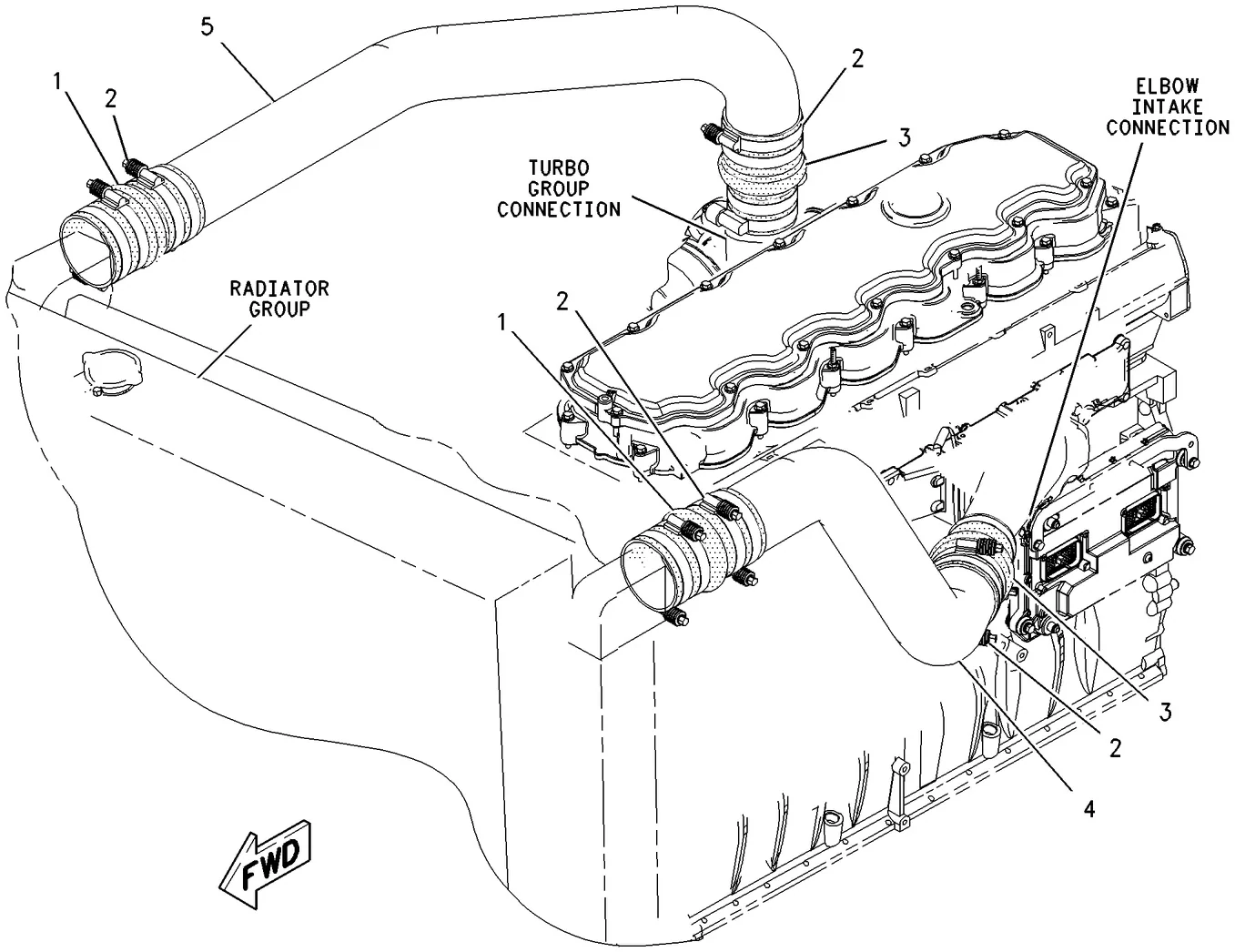3126B · AIR INLET AND EXHAUST SYSTEM · 208-3040 CAT parts diagram