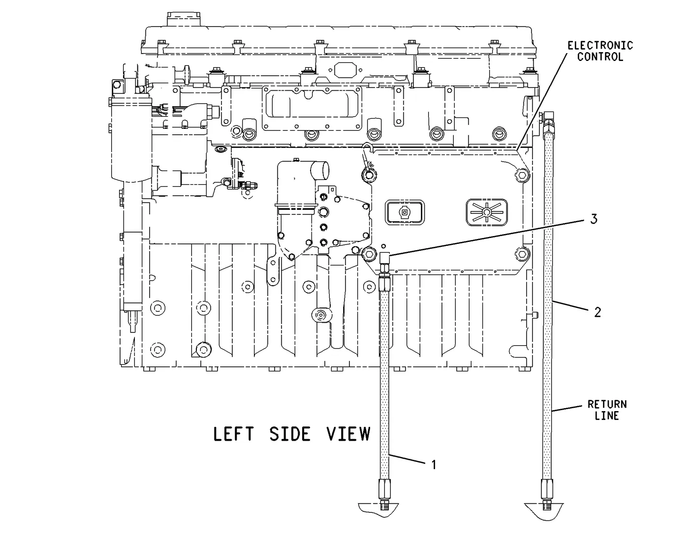 3126B · FUEL SYSTEM · 203-3154 CAT parts diagram