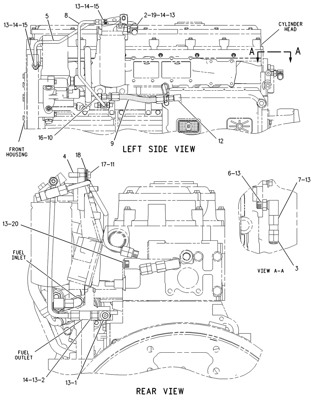 3126B · FUEL SYSTEM · 199-6306 CAT parts diagram