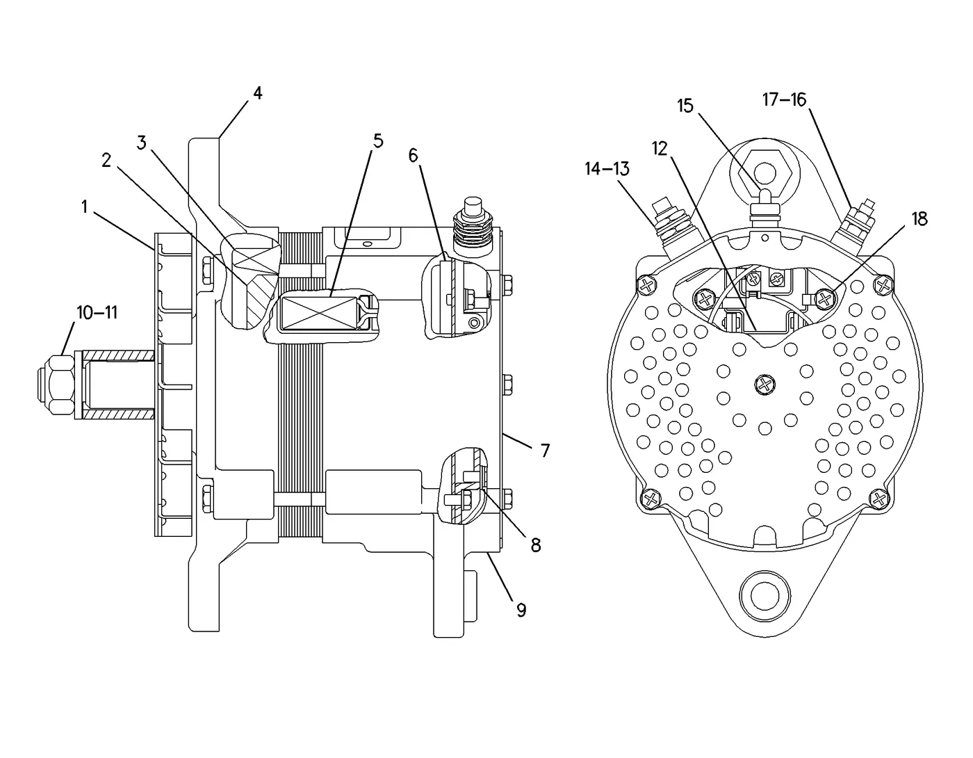 3126B · ELECTRICAL AND STARTING SYSTEM · 100-5047 CAT parts diagram