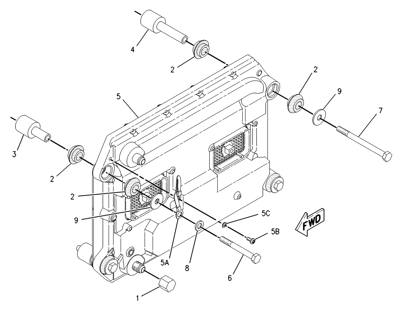 3126B · ELECTRICAL AND STARTING SYSTEM · 183-1195 CAT parts diagram