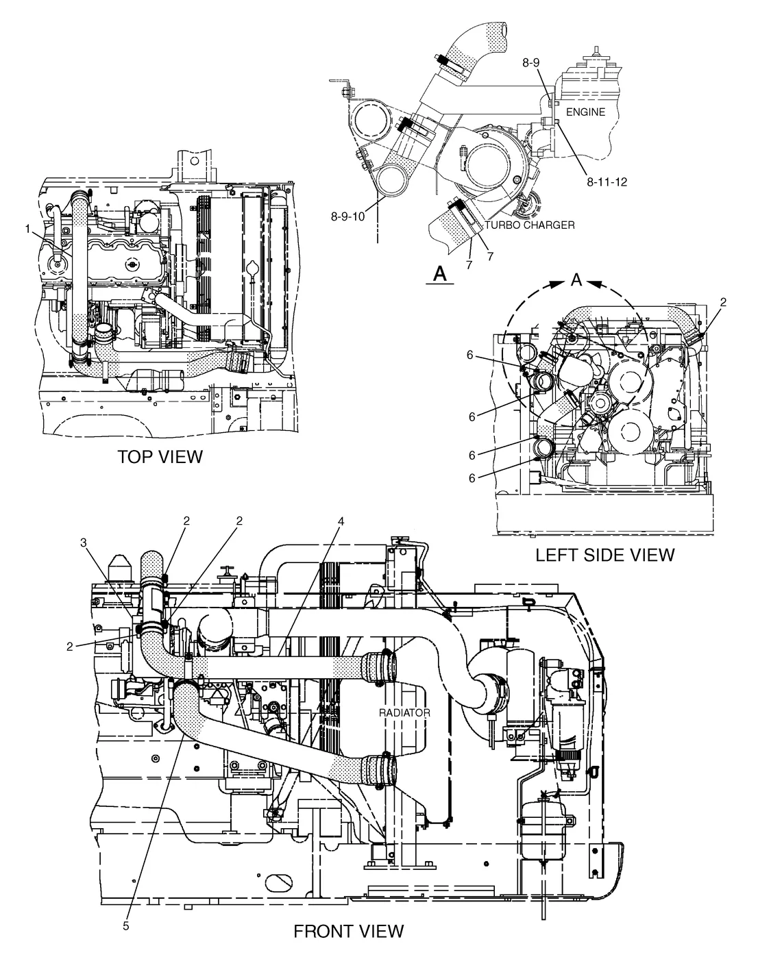 325C · COOLING SYSTEM · 190-5811 CAT parts diagram